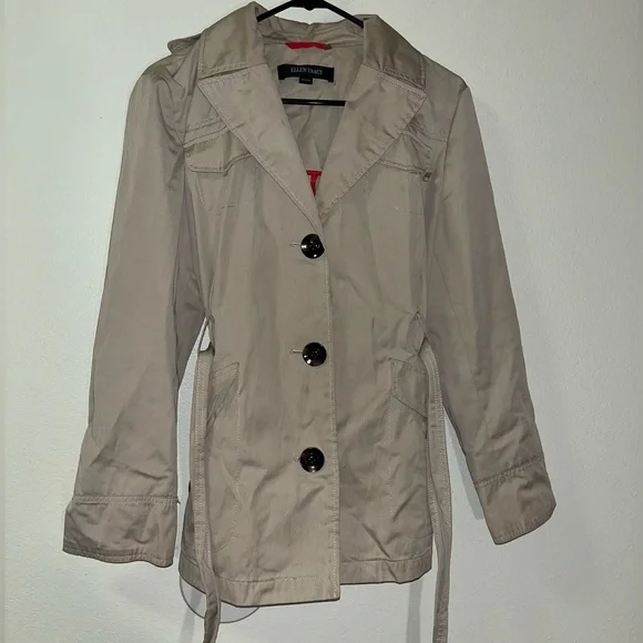 Trench Coat Double Boutonnage Marron Ellen Tracy Pour Femme Taille S – Neuf Sans étiquettes